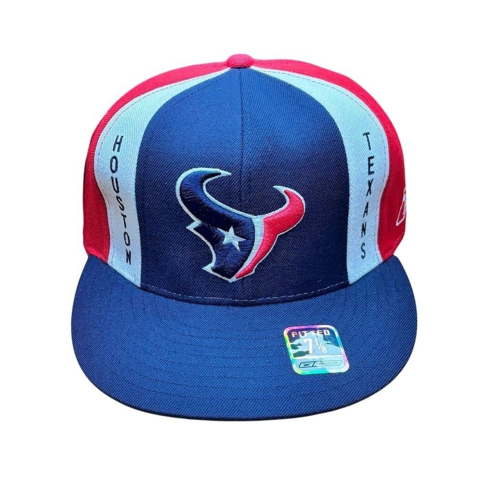 Vintage Reebok Houston Texans NFL Fitted Cap Multicolor Size 7 1/8‎ Men's